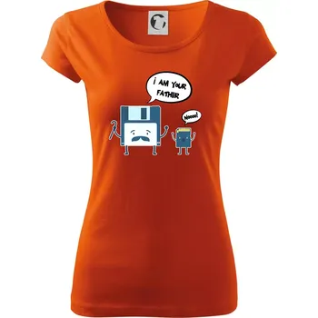 Dámské oblečení I am your father SD karta - Dámské triko Pure - XS ( Oranžová )