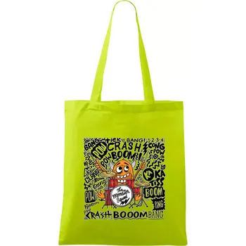 Bubeník - the moster squad - Taška bavlněná - 42 x 38 cm ( Limetková )