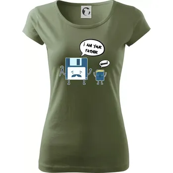 Dámské tričko I am your father SD karta - Dámské triko Pure - S ( Khaki )