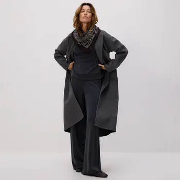 Dámské kalhoty Reserved - Kalhoty s příměsí modalu - ocelově modrá - 622GA-95X - 622GA-95X-XS