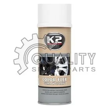 Autokosmetika K2 guma ve spreji bílá 400 ml - L343BI
