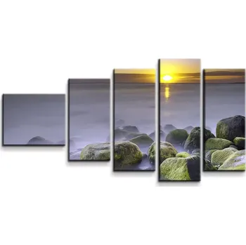 Obraz Sablio Obraz - 5-dílný Kameny v jezeře - 100x60 cm