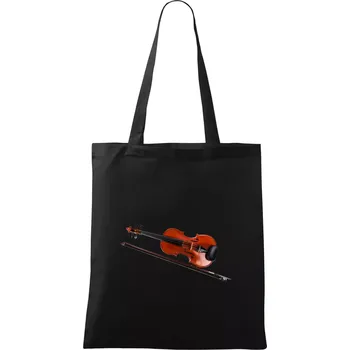 Housle fotka - Taška bavlněná - 42 x 38 cm ( Černá )