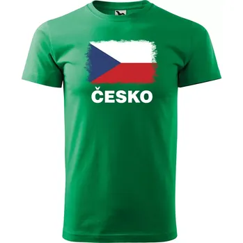 Sablio Tričko s potiskem Česko - zelené S