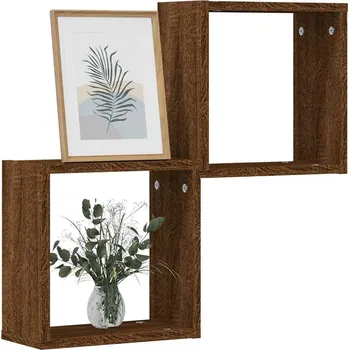 police zahrada-XL Nástěnné police kostky 2 ks hnědý dub 30 x 15 x 30 cm 815885