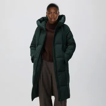 Dámský kabát Reserved - Prošívaná péřová bunda - petrolejová - 678AY-67X - 678AY-67X-XXL