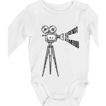 Kojenecký body Legenda za kamerou - Body kojenecké s dlouhým rukávem - Dlouhý r. do 3 měs ( Bílá )