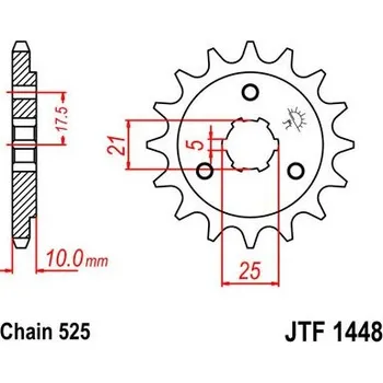 Řetězová sada pro motocykl Řetězové kolečko JT JTF 1448-13 13 zubů, 525