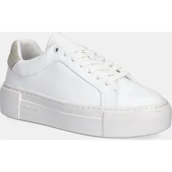 Dámské tenisky Tenisky Calvin Klein FF CUPSOLE LACE UP LTH HW0HW02570 bílá 00X, EUR 41