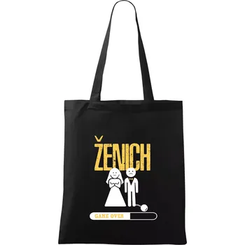 Nákupní taška Drink team ženich - Taška bavlněná - 42 x 38 cm ( Černá )