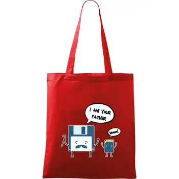 Nákupní taška I am your father SD karta - Taška bavlněná - 42 x 38 cm ( Červená )