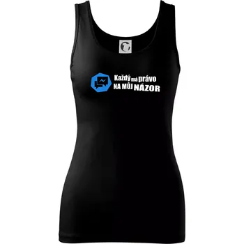 Dámské tričko Každý má právo na můj názor - Dámské tílko - XL ( Černá )