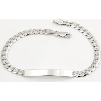 Náramek Pánský stříbrný náramek s destičkou pancr 22 cm STNA0645F + dárek zdarma