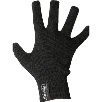 Rukavice SHERPA - PLETENÉ RUKAVICE ADELE MERINO ČERNÉ SHG1006MBLUNI