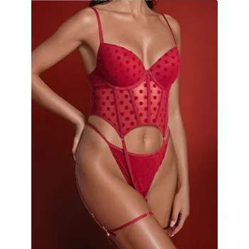 Korzet Sinsay - Push-up korzet s podvazkovými pásky - burgundy - 191FX-53X - 191FX-53X-75D