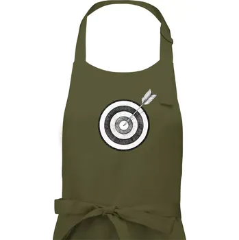 Kuchyňská zástěra Terč na lukostřelbu - Pánská zástěra na vaření - Univerzální velikost ( Khaki )