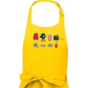 Kuchyňská zástěra Filmové triko - Dámská zástěra na vaření - Univerzální velikost ( Žlutá )