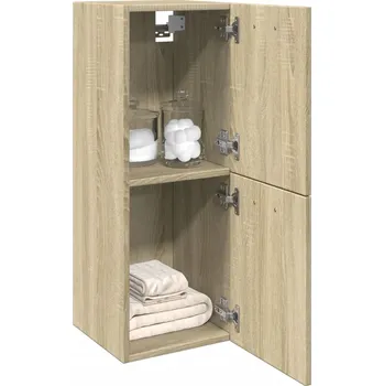 Koupelnový nábytek zahrada-XL Koupelnová skříňka dub sonoma 30 x 30 x 80 cm dřevotříska 849634