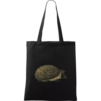 Nákupní taška Ježek kresba - Taška bavlněná - 42 x 38 cm ( Černá )