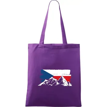 Nákupní taška České hory - Taška bavlněná - 42 x 38 cm ( Fialová )
