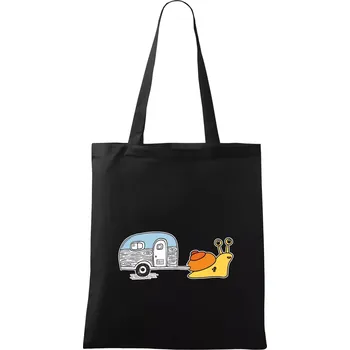 Nákupní taška Šnečí obytňák - Taška bavlněná - 42 x 38 cm ( Černá )