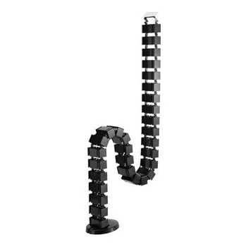 Psací stůl Organizér kabelů, husí krk, černý, 1300mm, pro výškově nastavitelné stoly, Powerton