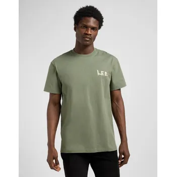 Pánské triko Lee Elevated Essential Logo Tee 112370701 Olive Stone Velikost: L