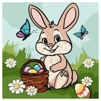 Set školních potřeb Malowanie po numerach - Koszyk wielkanocny 30x30cm