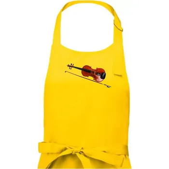 Kuchyňská zástěra Housle fotka - Dámská zástěra na vaření - Univerzální velikost ( Žlutá )