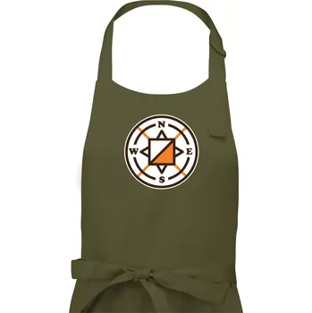 Kuchyňská zástěra Orientační běh - navigace - Dámská zástěra na vaření - Univerzální velikost ( Khaki )