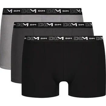 Boxerky Set 3x Pánské Boxerky DIM Cotton Stretch Černé, XL i454_DI006596/3-B39-XL