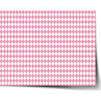 Plakát Sablio Plakát Růžovobílé kosočtverce - 60x40 cm