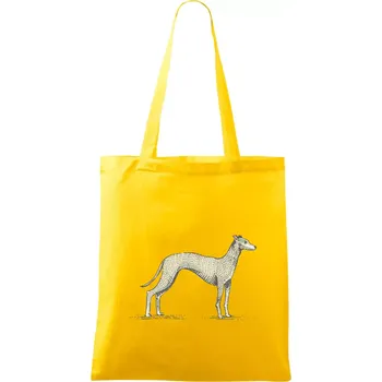 Vintage Whippet - Taška bavlněná - 42 x 38 cm ( Žlutá )