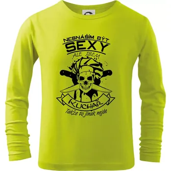 Dětská móda Nesnáším být sexy - Kuchař - Triko dětské Long Sleeve - 122 cm/6 let ( Limetková )
