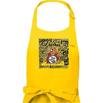 Kuchyňská zástěra Bubeník - the moster squad - Dámská zástěra na vaření - Univerzální velikost ( Žlutá )