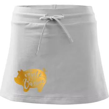 Dámská sukně Zlaté prasátko - Sportovní sukně - two in one - M ( Bílá )