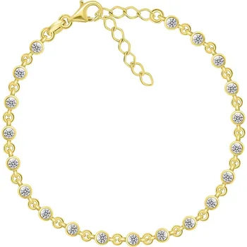 Náramek Brilio Silver Nádherný pozlacený náramek se zirkony BRC110Y + 2 měsíce na vrácení zboží