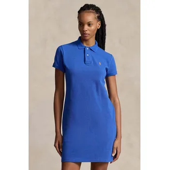 Dámské šaty Bavlněné šaty Polo Ralph Lauren mini 211799490 modrá 55X, vel. XS