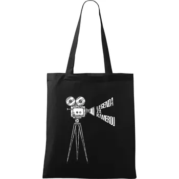 Nákupní taška Legenda za kamerou - Taška bavlněná - 42 x 38 cm ( Černá )
