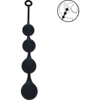 Levelz Silicone Waterdrop Anal Balls XL 50mm Black