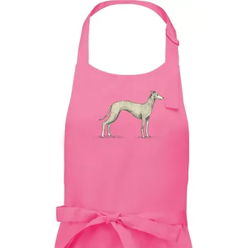 Kuchyňská zástěra Vintage Whippet - Dámská zástěra na vaření - Univerzální velikost ( Růžová )