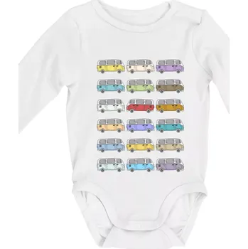 Kojenecký body Dovolená obytňákem - Body kojenecké s dlouhým rukávem - Dlouhý r. do 3 měs ( Bílá )