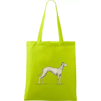 Vintage Whippet - Taška bavlněná - 42 x 38 cm ( Limetková )