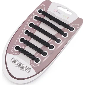 Tkaničky do bot Silikonové tkaničky do bot, střední, černá