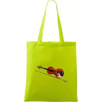 Housle fotka - Taška bavlněná - 42 x 38 cm ( Limetková )