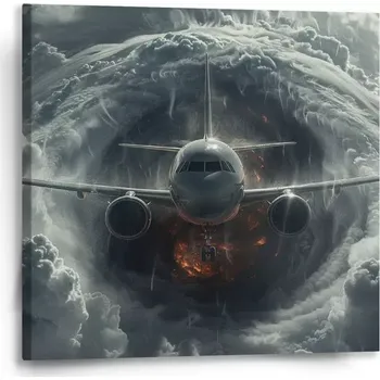 Obraz Sablio Obraz Letadlo v bouři - 50x50 cm