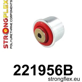 Silentblok nápravy 221956B: Strongflex Přední silentblok podélného ramene 65mm Red