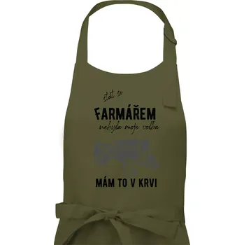 Kuchyňská zástěra Stát se farmářem nebyla moje volba - Dámská zástěra na vaření - Univerzální velikost ( Khaki )