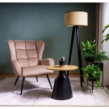 Konferenční stolek Set konferenčních stolků EDVIN - dub artisan / černý