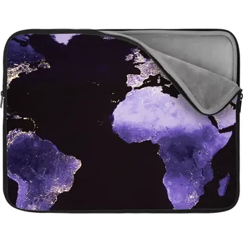 pouzdro na notebook Sablio Obal na notebook Světelná mapa světa - 17"